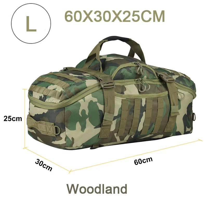 30L 45L 80L Sport Travel Bag Molle Tactical Backpack Gym Fitness Bag Large Duffle Bags for Camping Hunting Fishing