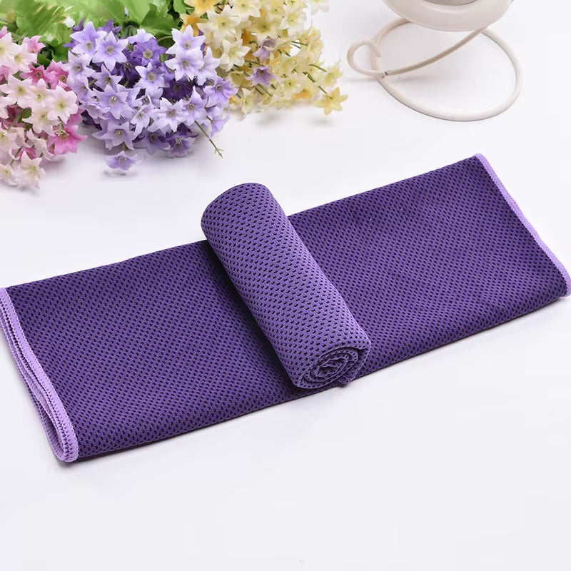 Cooling Towel Neck Wrap Lce Sports Beach Towels Cold Microfiber Cloth for Yoga Golf Gym Fitness Summer Outdoor Work100X30Cm