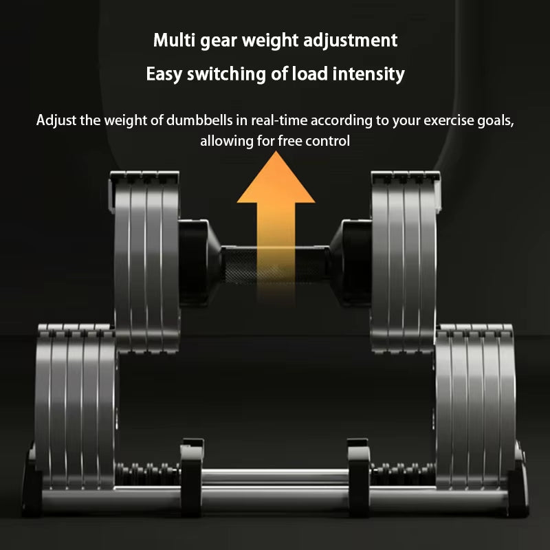 Electroplated Adjustable Dumbbells for Professional Gym Use, 32Kg Weight with 4Kg Increment, 2024 Model