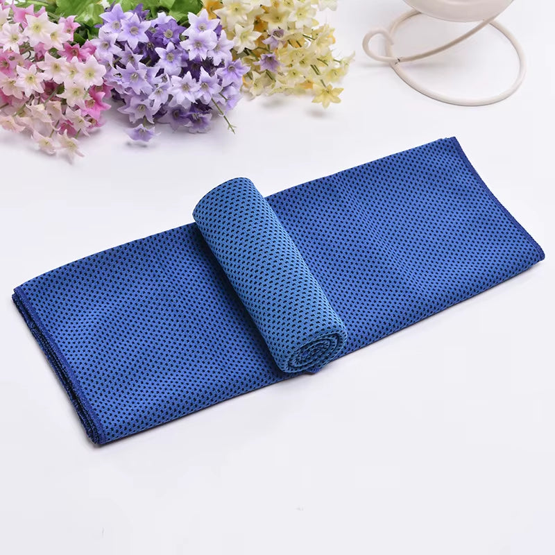 Cooling Towel Neck Wrap Lce Sports Beach Towels Cold Microfiber Cloth for Yoga Golf Gym Fitness Summer Outdoor Work100X30Cm