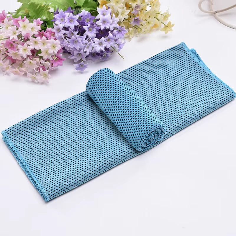 Cooling Towel Neck Wrap Lce Sports Beach Towels Cold Microfiber Cloth for Yoga Golf Gym Fitness Summer Outdoor Work100X30Cm