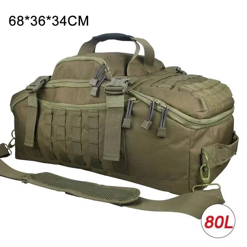 30L 45L 80L Sport Travel Bag Molle Tactical Backpack Gym Fitness Bag Large Duffle Bags for Camping Hunting Fishing