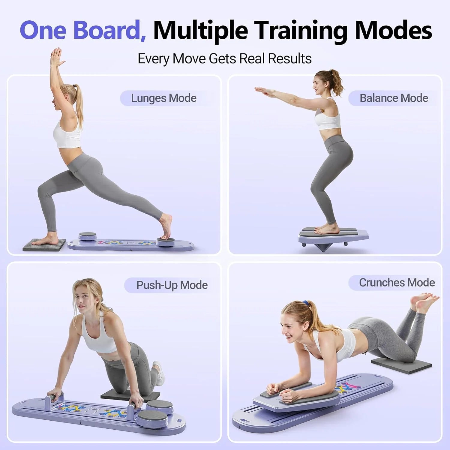 Pilates Board, Portable Pilates Reformer Machine for Home Workout, Easy-To-Use Pilates Sliding Board for Full Body Toning, Lightweight Fitness Gear for Beginners 
