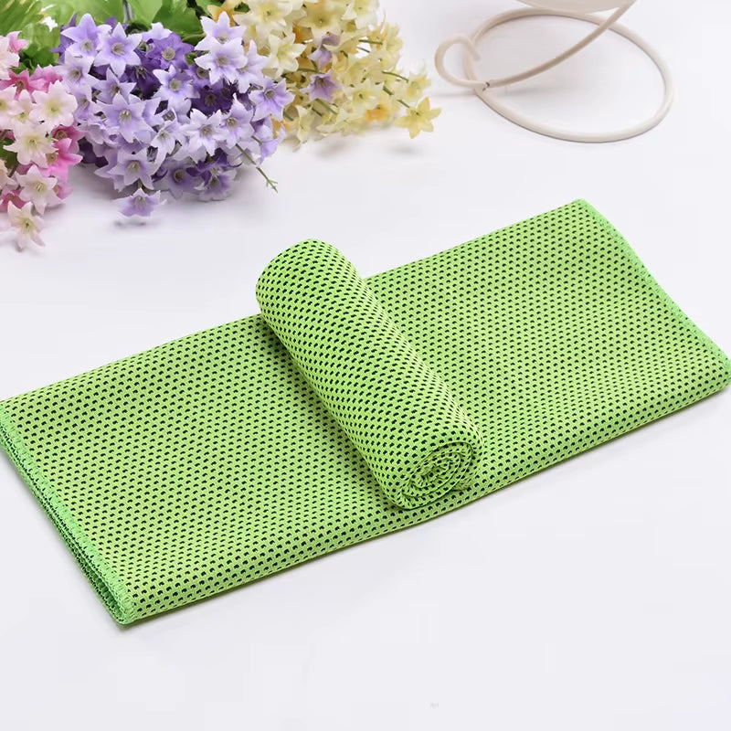 Cooling Towel Neck Wrap Lce Sports Beach Towels Cold Microfiber Cloth for Yoga Golf Gym Fitness Summer Outdoor Work100X30Cm