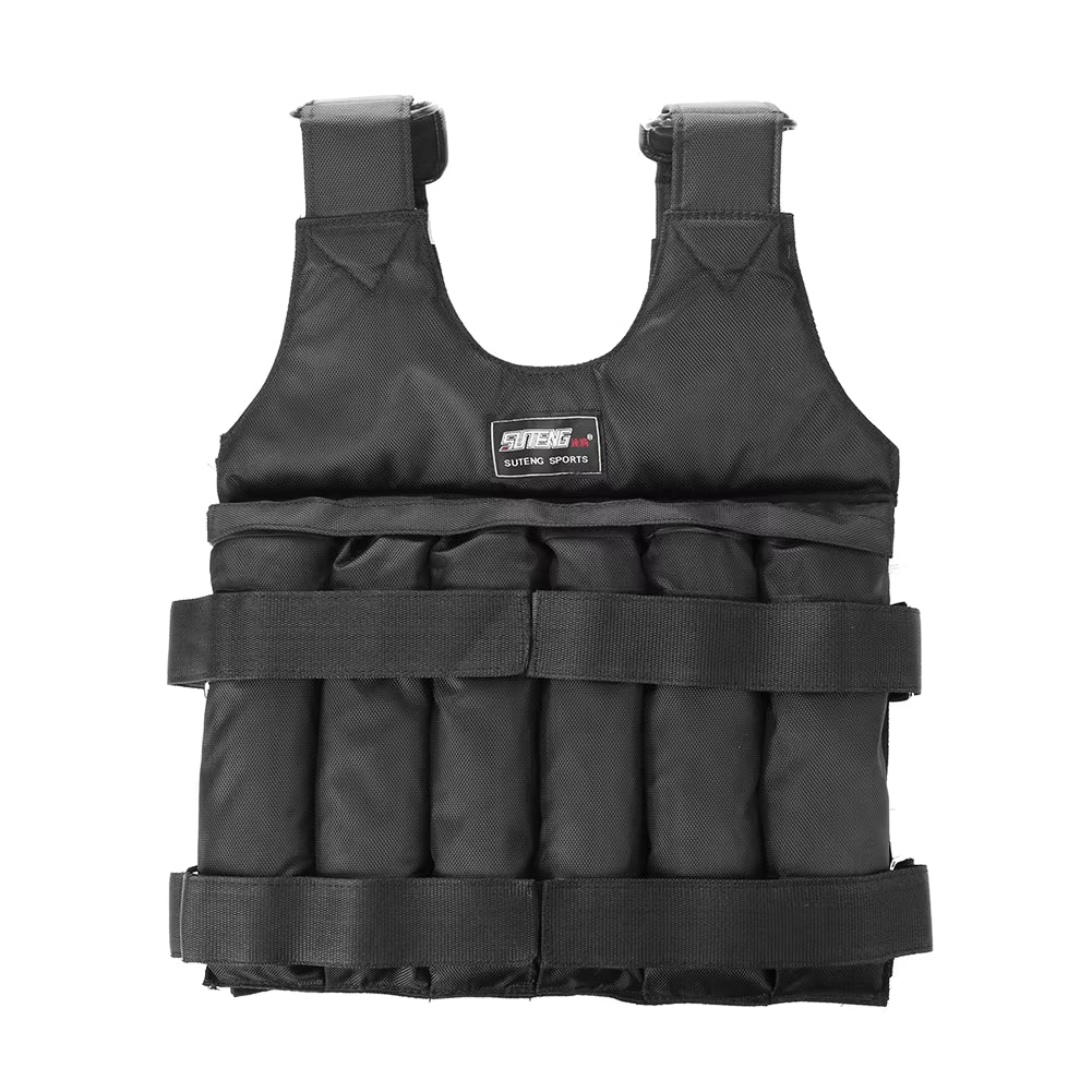 20/50Kg Loading Weighted Vest Adjustable Exercise Training Fitness Jacket Gym Workout Boxing Vest Running(Without Fillers)