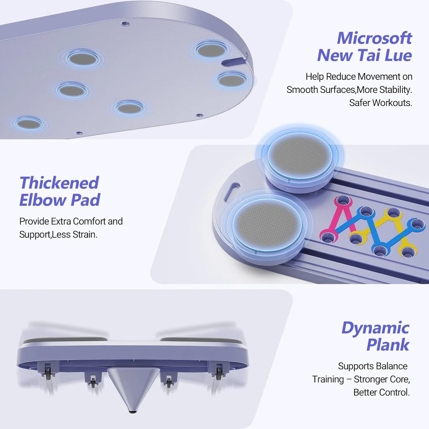 Pilates Board, Portable Pilates Reformer Machine for Home Workout, Easy-To-Use Pilates Sliding Board for Full Body Toning, Lightweight Fitness Gear for Beginners 