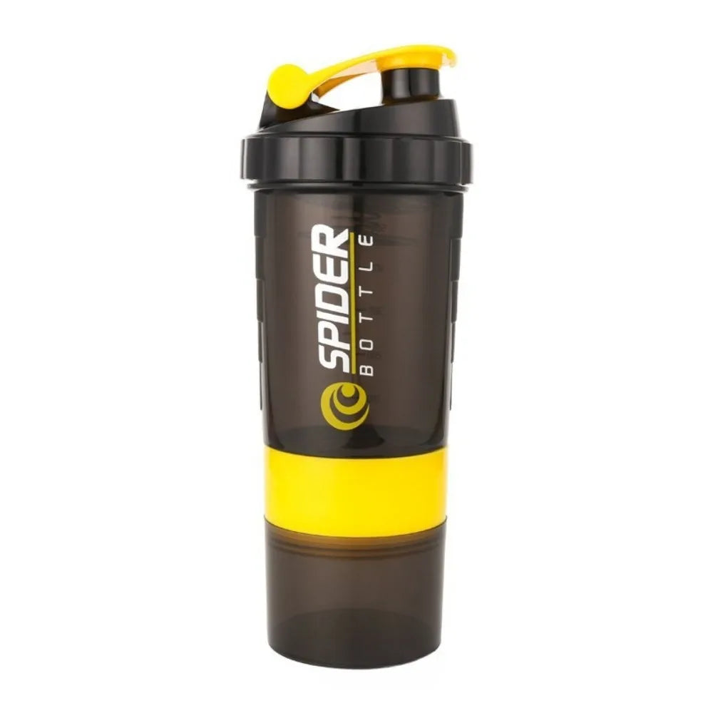 3 Layers Shaker Protein Bottle Powder Shake Cup Water Bottle Plastic Mixing Cup Body Building Exercise Bottle