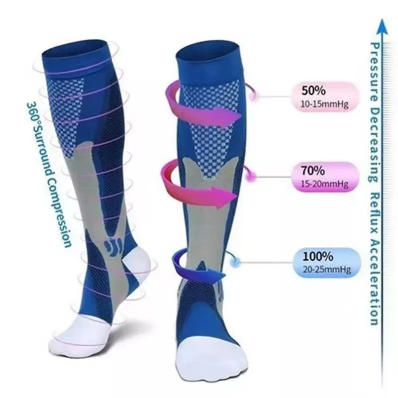 Compression Socks Medical Varicose Veins Nylon Medical Nursing Stockings Fit for Sports Black Compression Socks for anti Fatigue